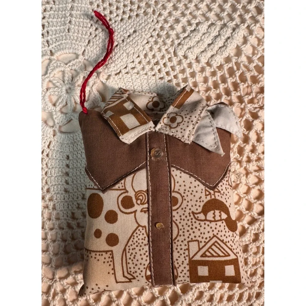 Handmade Countrycore Ornament Set Denim Pocket Bandana‎ Farmhouse Decor